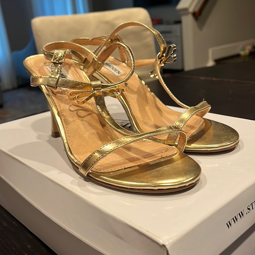 Gold Steve Madden dress sandals